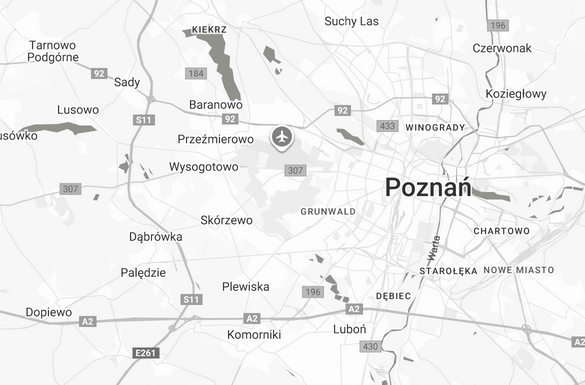 Mapa obszaru działania